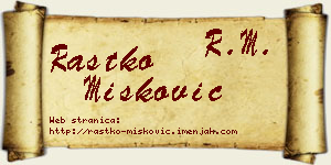 Rastko Mišković vizit kartica